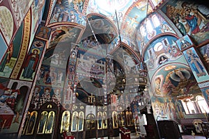 Beautiful frescos in the Orthodox church of St Nicholas in Nis, Serbia. photo