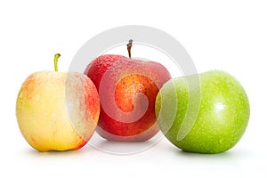 Beautiful fresh apples isolated . Vegetables isolated on white background