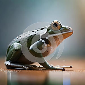 Beautiful frog with big eyes - ai generated image