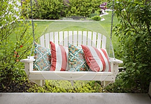 Beautiful front porch swing