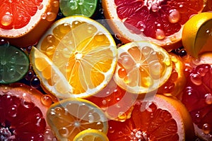 Beautiful fruit slices wallpaper