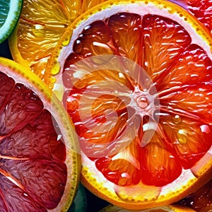 Beautiful fruit slices wallpaper