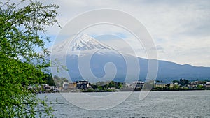 Beautiful Fuji mountain, the famous landmark of Japan