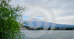 Beautiful Fuji mountain, the famous landmark of Japan