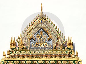 Beautiful gable of the famous temple