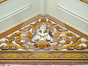 Beautiful gable of the famous temple