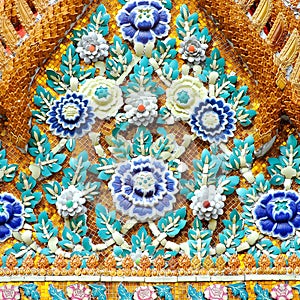 Beautiful gable of the famous temple