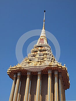 Beautiful gable of the famous temple