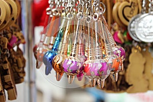 Beautiful gada keychain in street shops photo