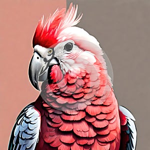 Beautiful galah cockatoo bird - ai generated image