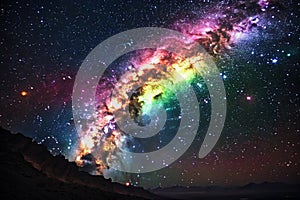 Beautiful galaxy nebula in outer space