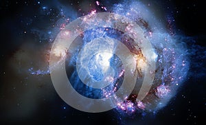 beautiful galaxy in the space, science fiction background, elements of this image furnished by nasa b