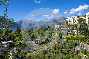 Castel Trauttmansdorff with beautiful botanical garden, Merano, South Tyrol. Italy photo