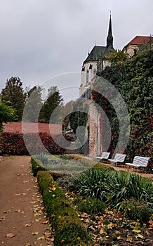 Beautiful garden in the center of Brno