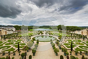 Beautiful garden in a Famous palace Versailles, France