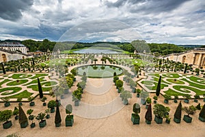 Beautiful garden in a Famous palace Versailles, France