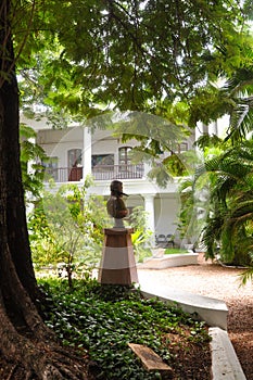 The beautiful garden of the French high school of Pondicherry