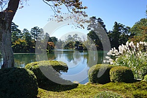 Beautiful garden landscpae at Kenrokuen garden