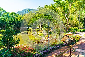 Beautiful Garden at Royal Agricultural Station - Doi Inthanon in Chiang Mai, Thailand