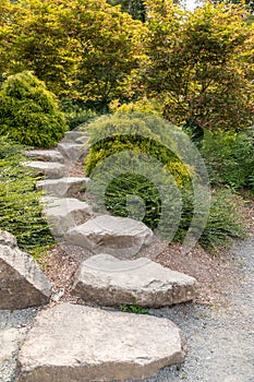 Beautiful Garden Setting With Stepping Stones