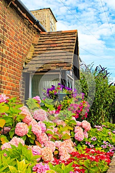 Beautiful garden of traditional English house Kent England