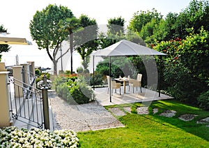 Beautiful garden in a villa on Garda Lake