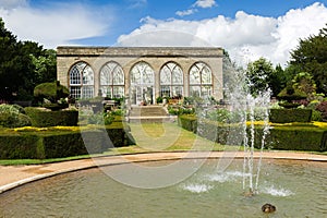 Beautiful garden at Warwick castle