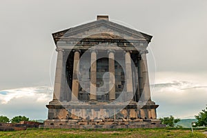 beautiful Garni temple in the mountains of Armenia, a landmark