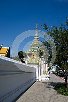 Beautiful gate and wall of the temple