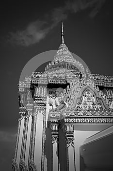 Beautiful gate and wall of the temple