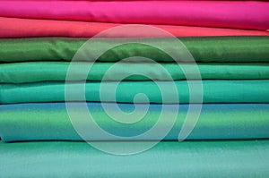 Beautiful gaudy colors of Thai silk