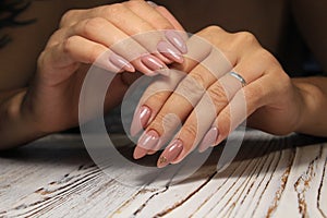 beautiful gel lacquer manicure