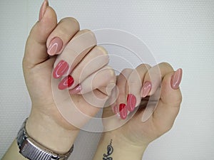 beautiful gel lacquer manicure