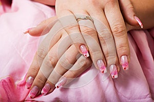 Beautiful gel nails. photo