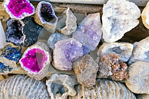 Beautiful geode stones- sold as souvenirs in Morocco