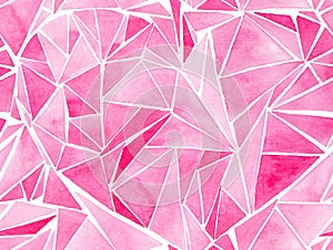 Beautiful geometric precious crystal graphic lovely artistic tender wonderful holiday bright Valentine pink hearts pattern waterco