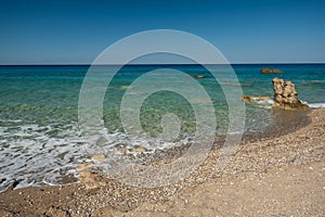 The beautiful Gialos Beach, Greece