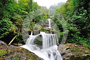 Beautiful Giessbach Falls in Brienz photo