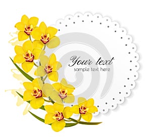 Beautiful gift card with yellow flowers.