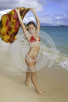 Beautiful girl at the beach