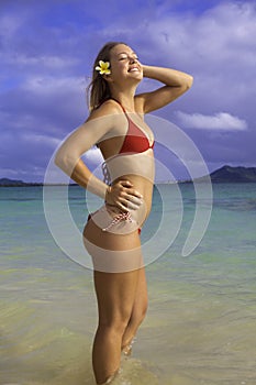 Beautiful girl at the beach