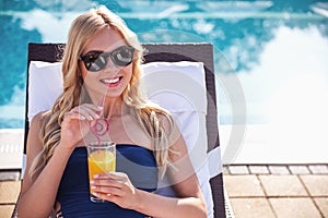 Girl at the pool