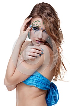 Beautiful girl with bodyart