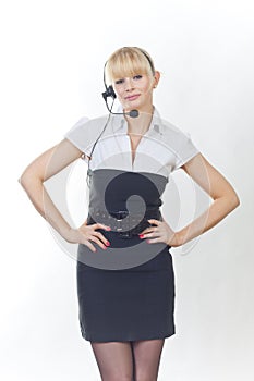 Beautiful girl - call center operator