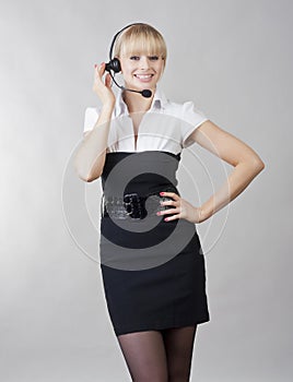 Beautiful girl - call center operator