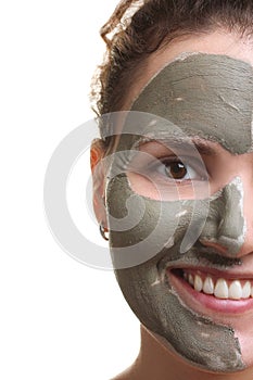 Beautiful girl with Cosmetic mask