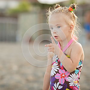 Beautiful girl with Down syndrome
