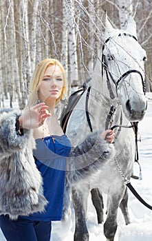 Beautiful girl with horse