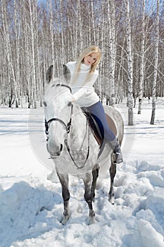 Beautiful girl with horse