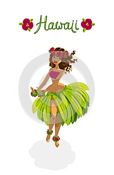 Beautiful girl - hula dancer